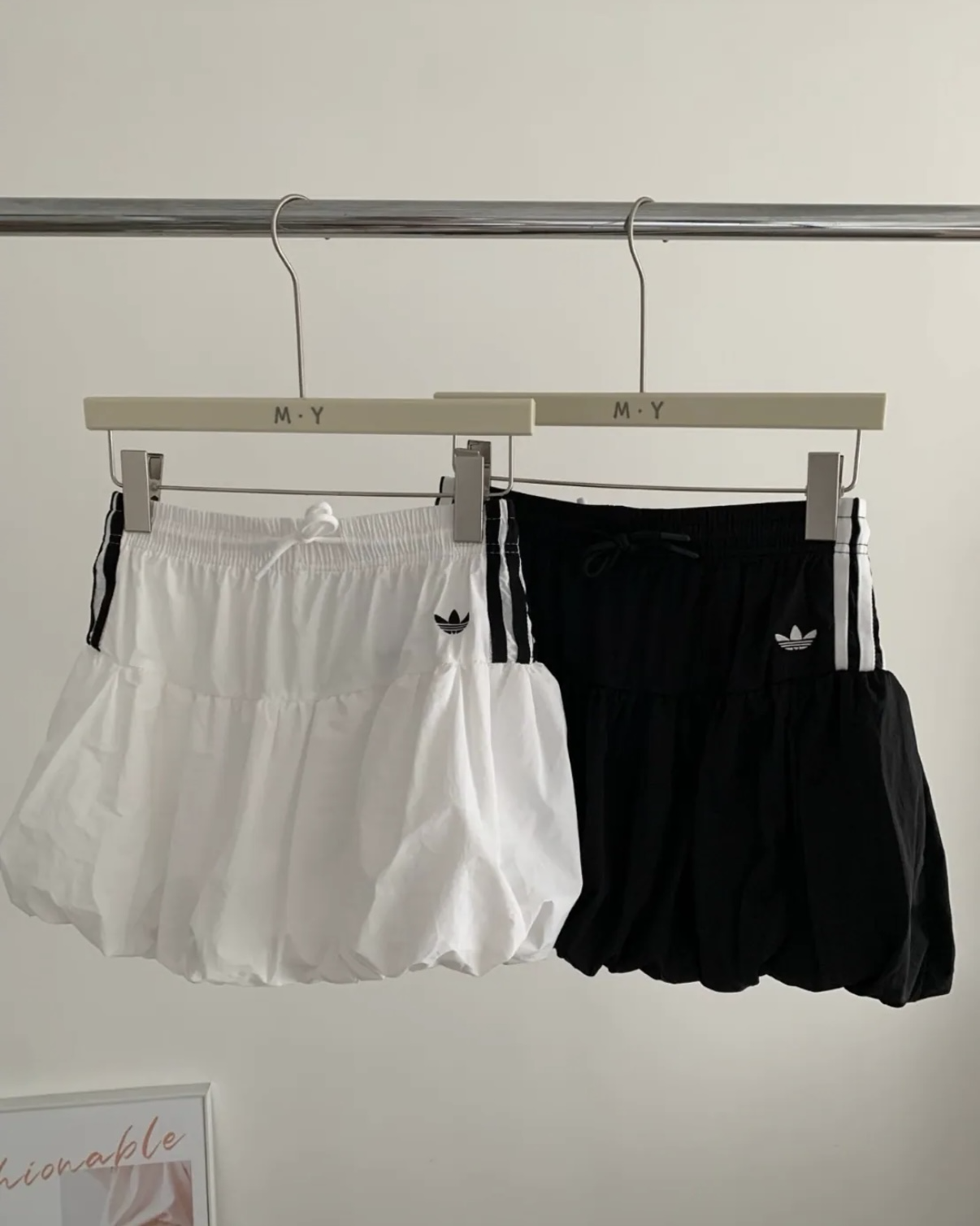 ADIDAS ORIGINALS BUBBLE SKIRT 泡泡裙 蓬蓬裙 三線 寬鬆 黑色 白色