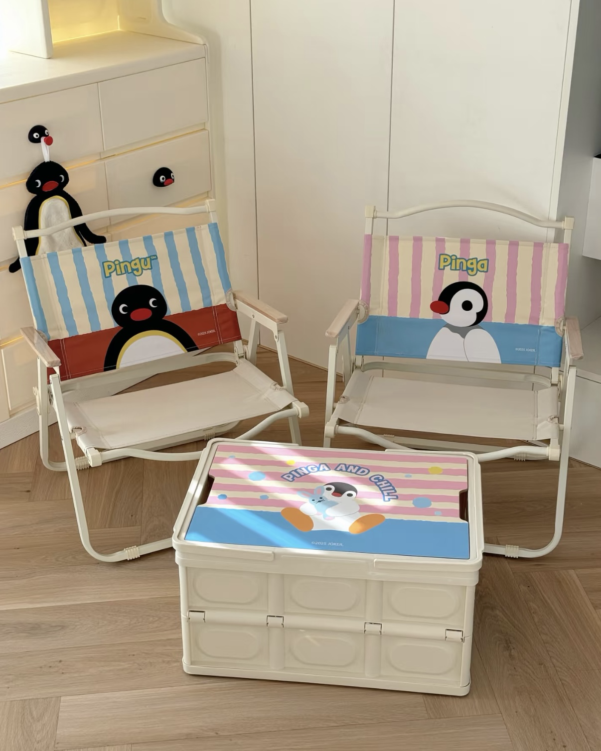 <正版授權>PINGU 企鵝家族 克米特椅 露營 摺疊椅