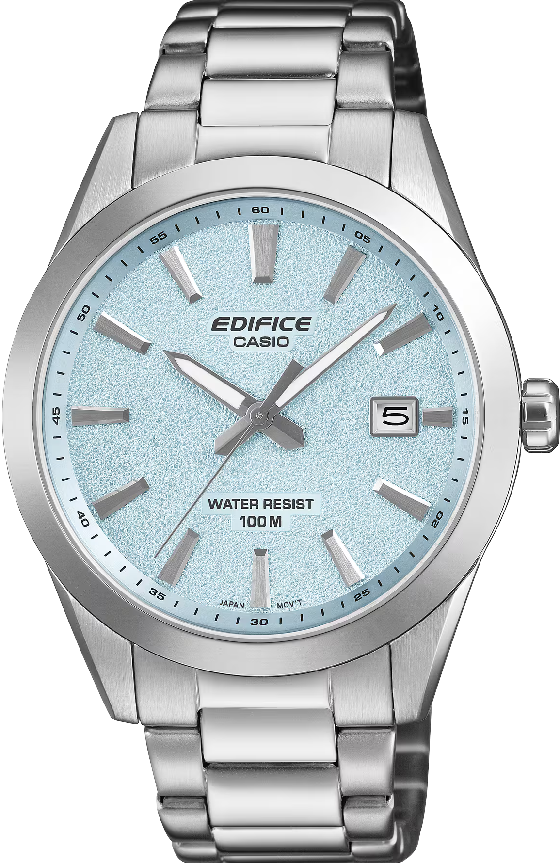萬年鐘錶 - CASIO EDIFICE 系列 經典簡約不鏽鋼男錶 EFV-160D-2B 錶徑 : 40MM