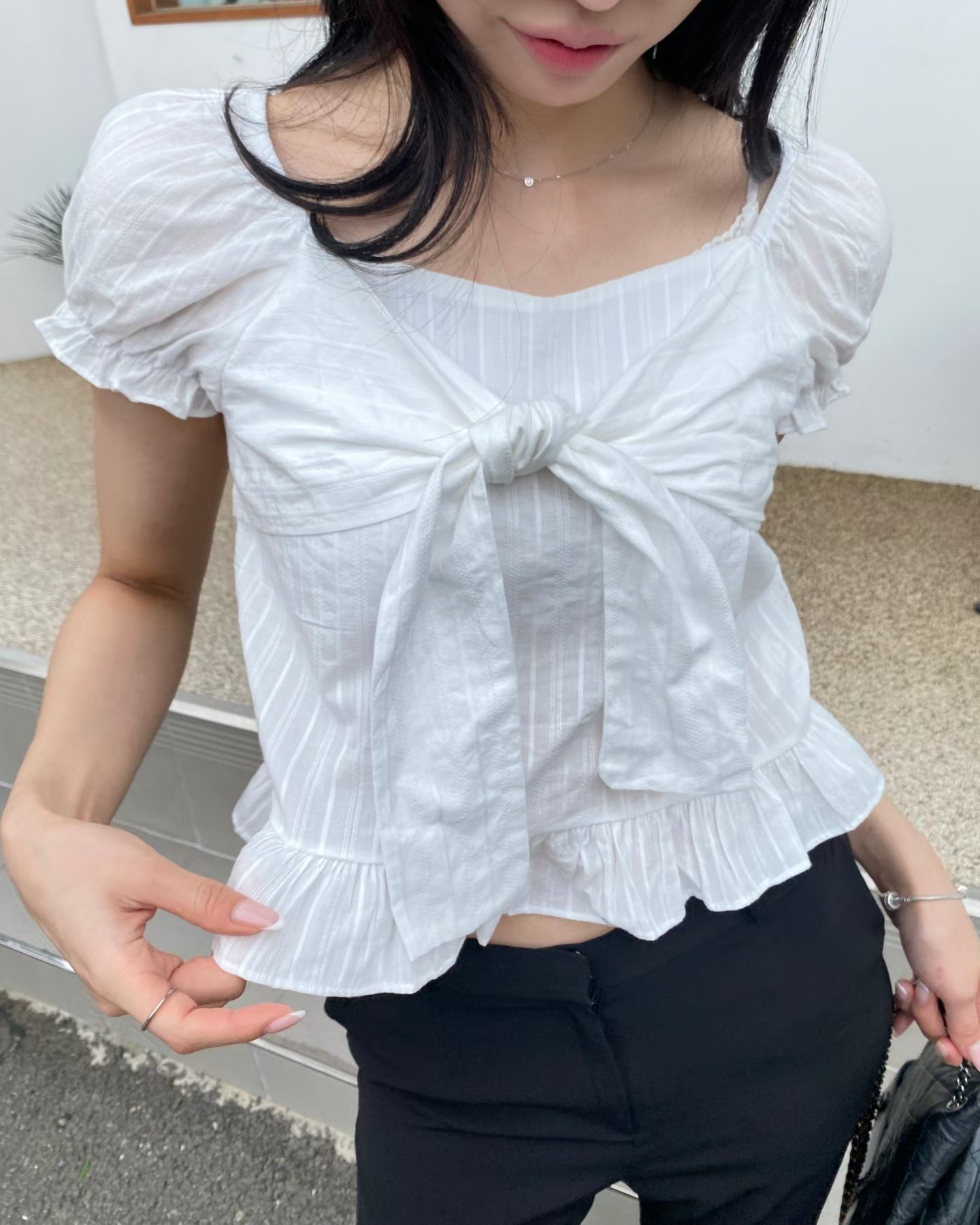 繫結公主袖上衣