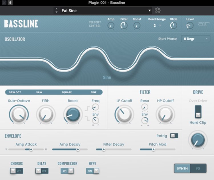 AIR BASSLINE｜虛擬貝斯合成器