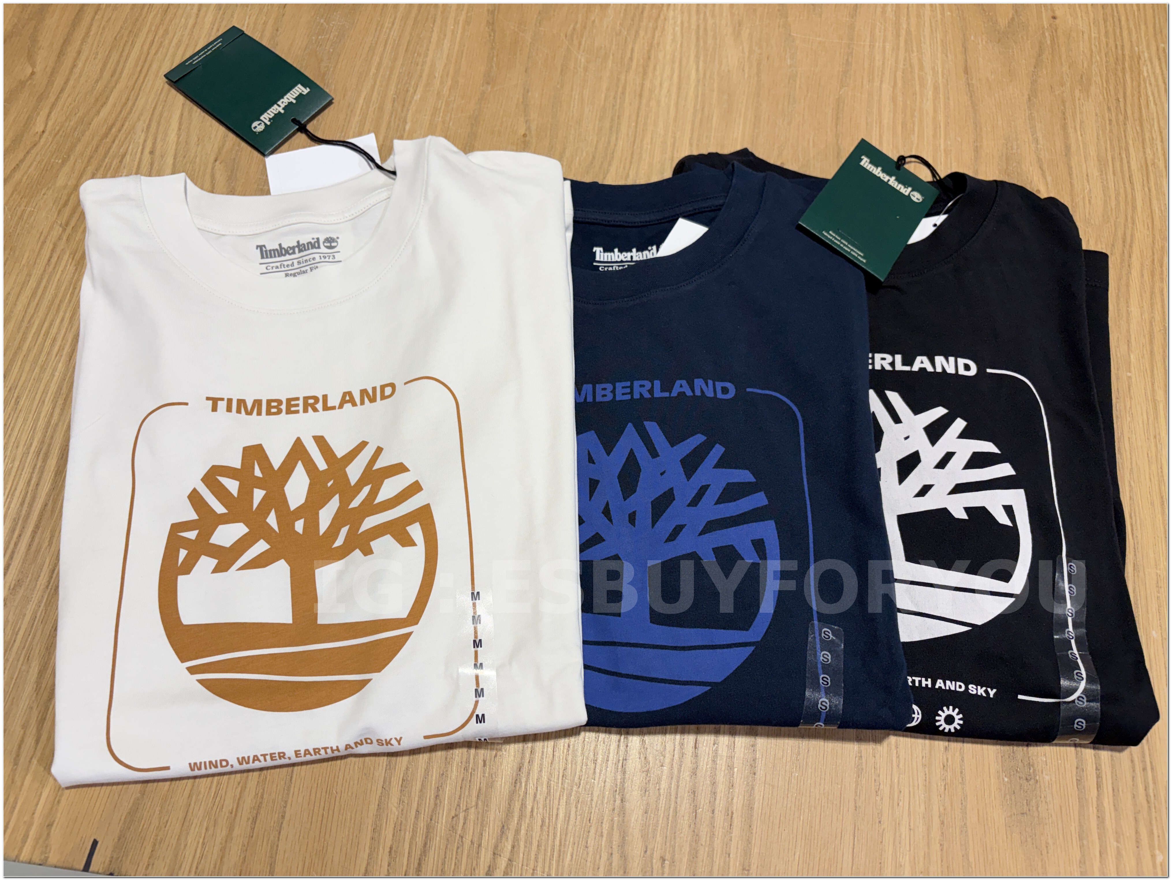 Timberland 大人 造型box Logo 短TEE (3色)