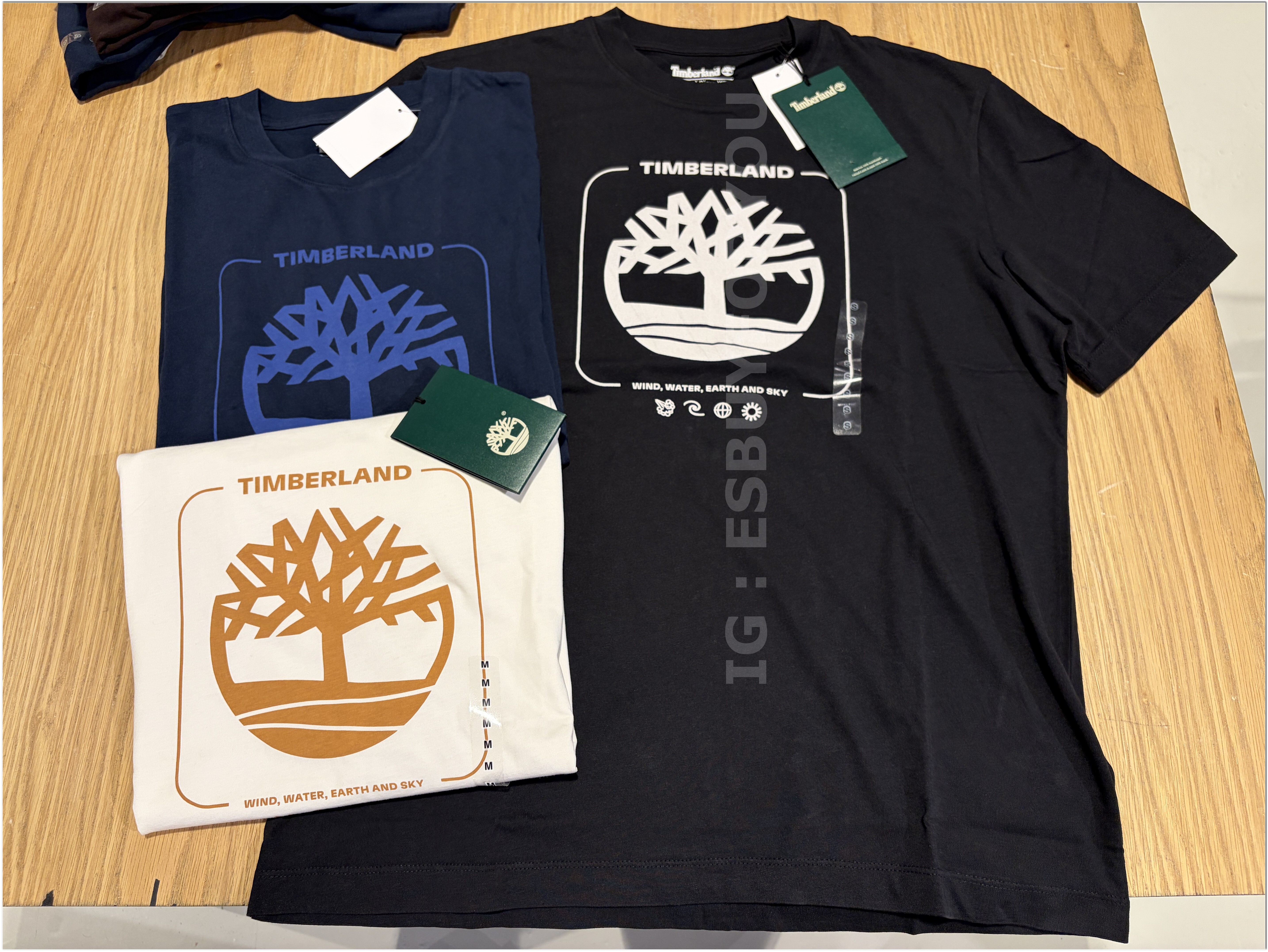 Timberland 大人 造型box Logo 短TEE (3色)