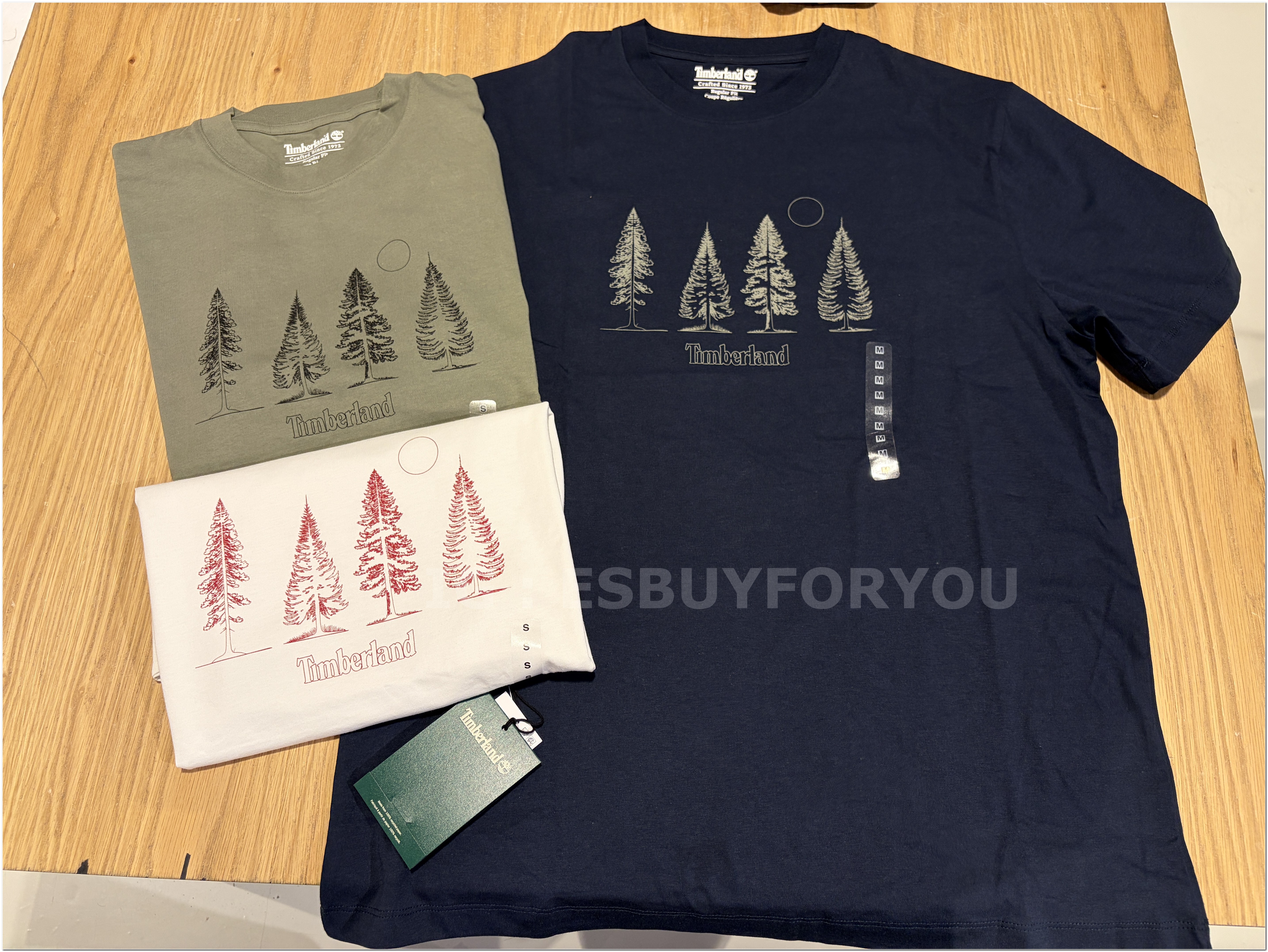 Timberland 大人 大自然圖案 短TEE (3色)