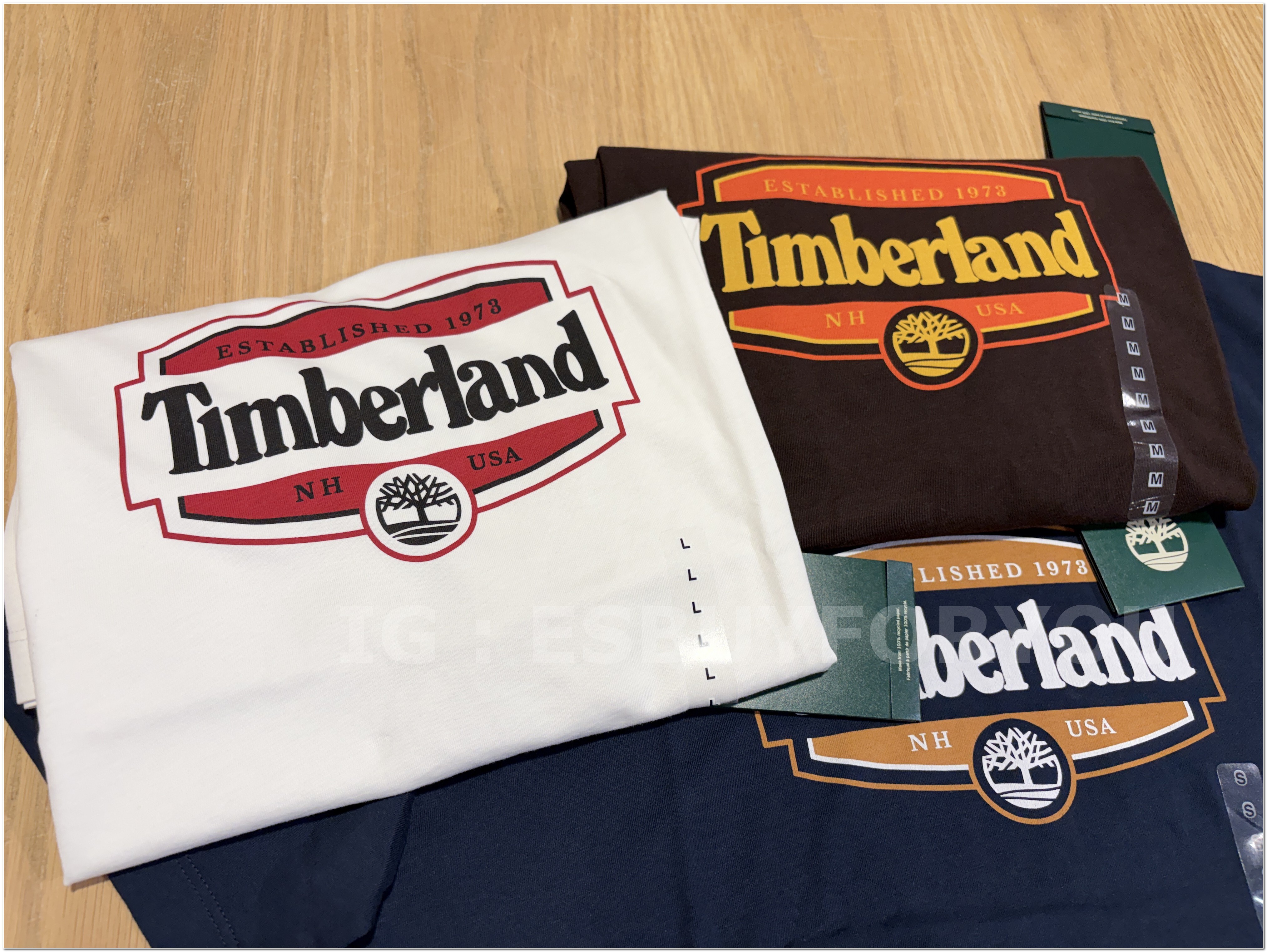 Timberland 大人 造型Logo 短TEE (3色)