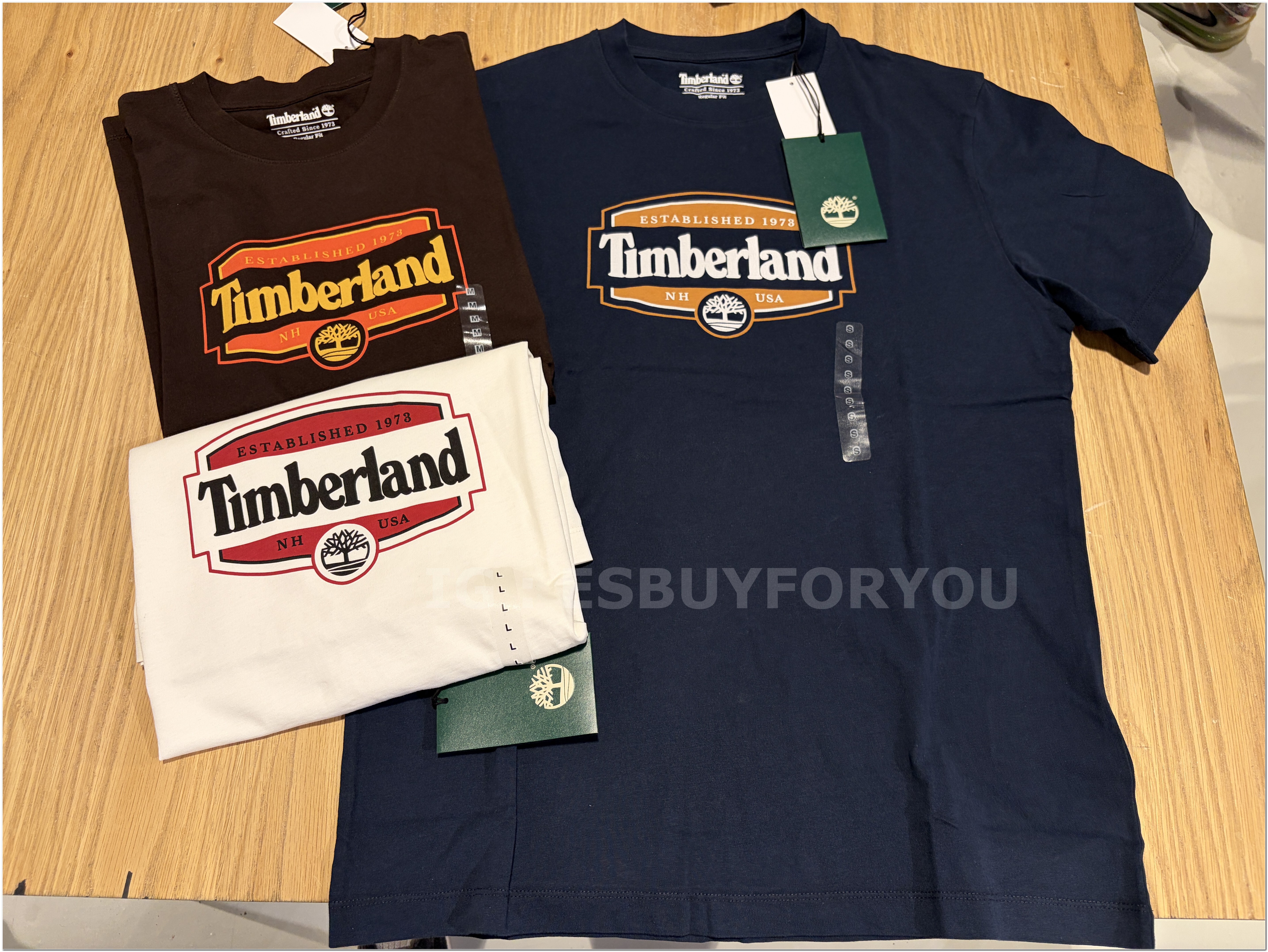 Timberland 大人 造型Logo 短TEE (3色)