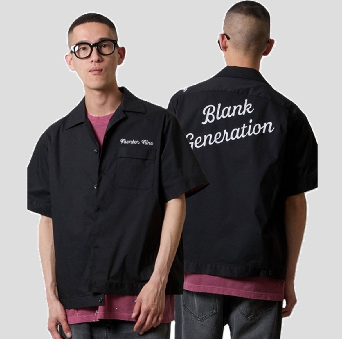 NUMBER NINE C/N CLOTH BOWLING S/S SHIRT - PRE ORDER ITEM (預訂中)