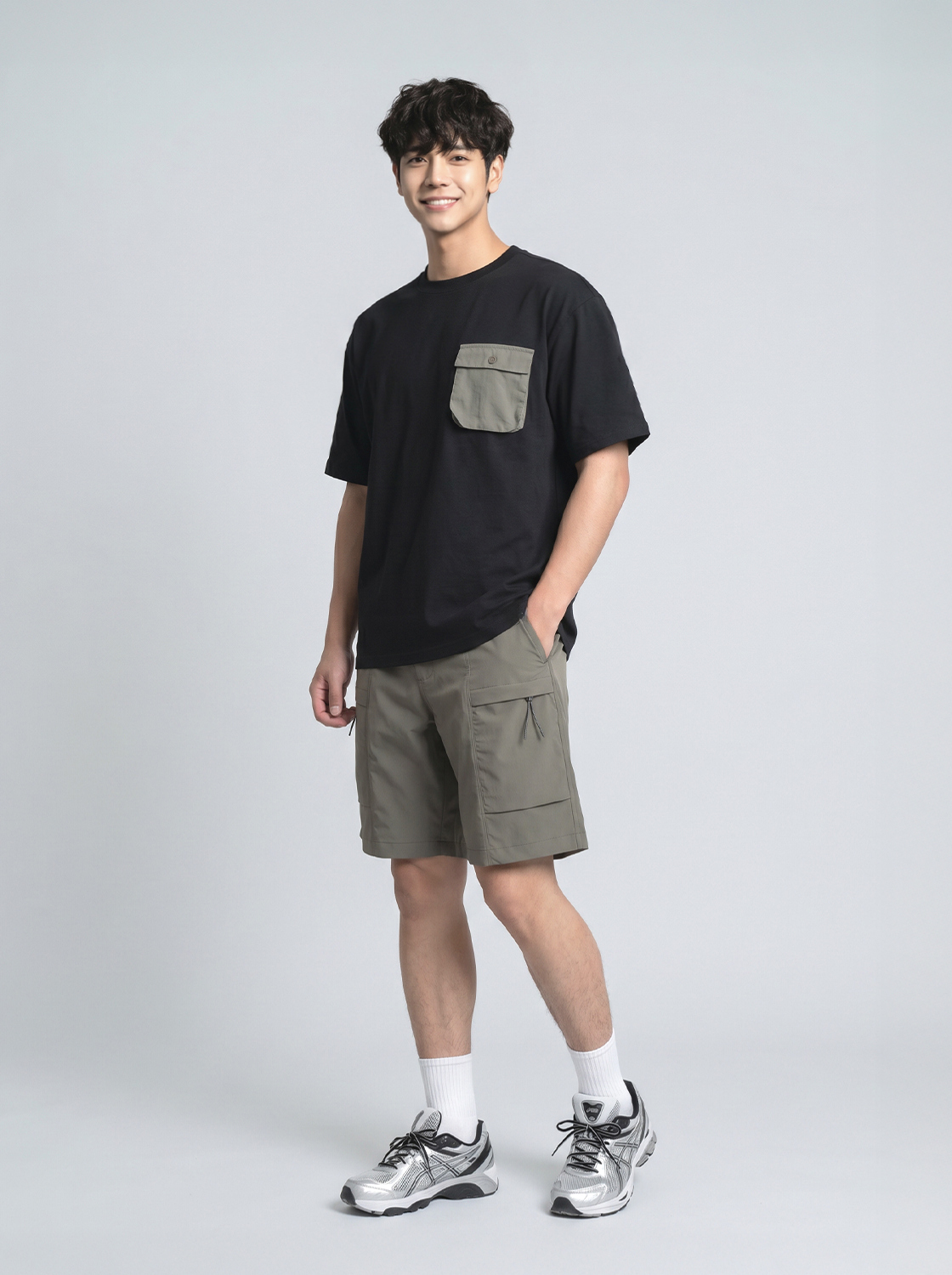 【期間限定】冷凍褲瞬間降溫造型口袋短褲