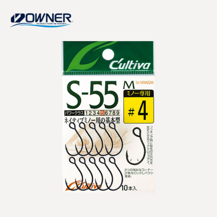 OWNER C'ultiva S-55M Single Hook Minnow單鉤