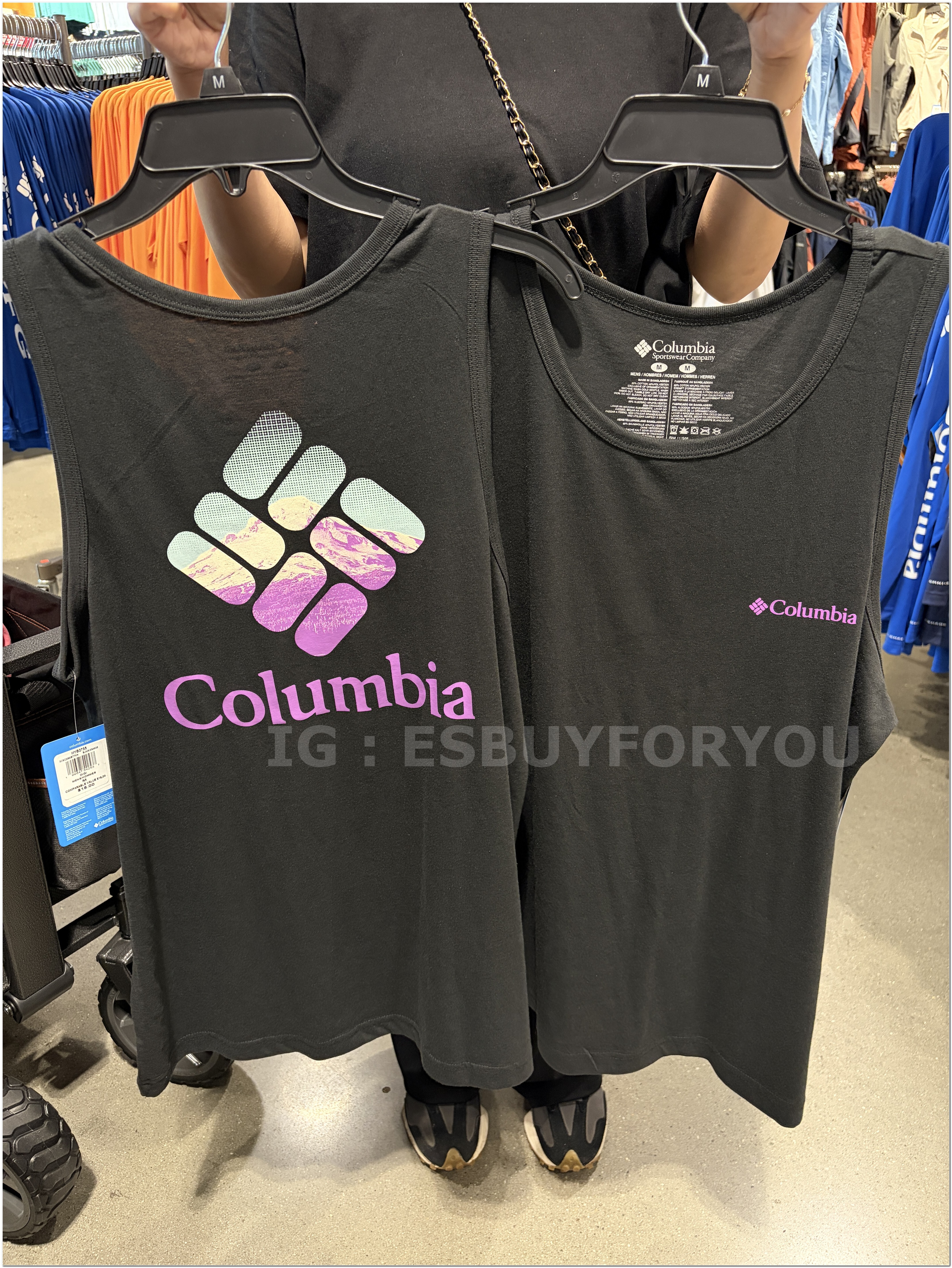 【限時】Columbia 男大人 正反圖案 背心