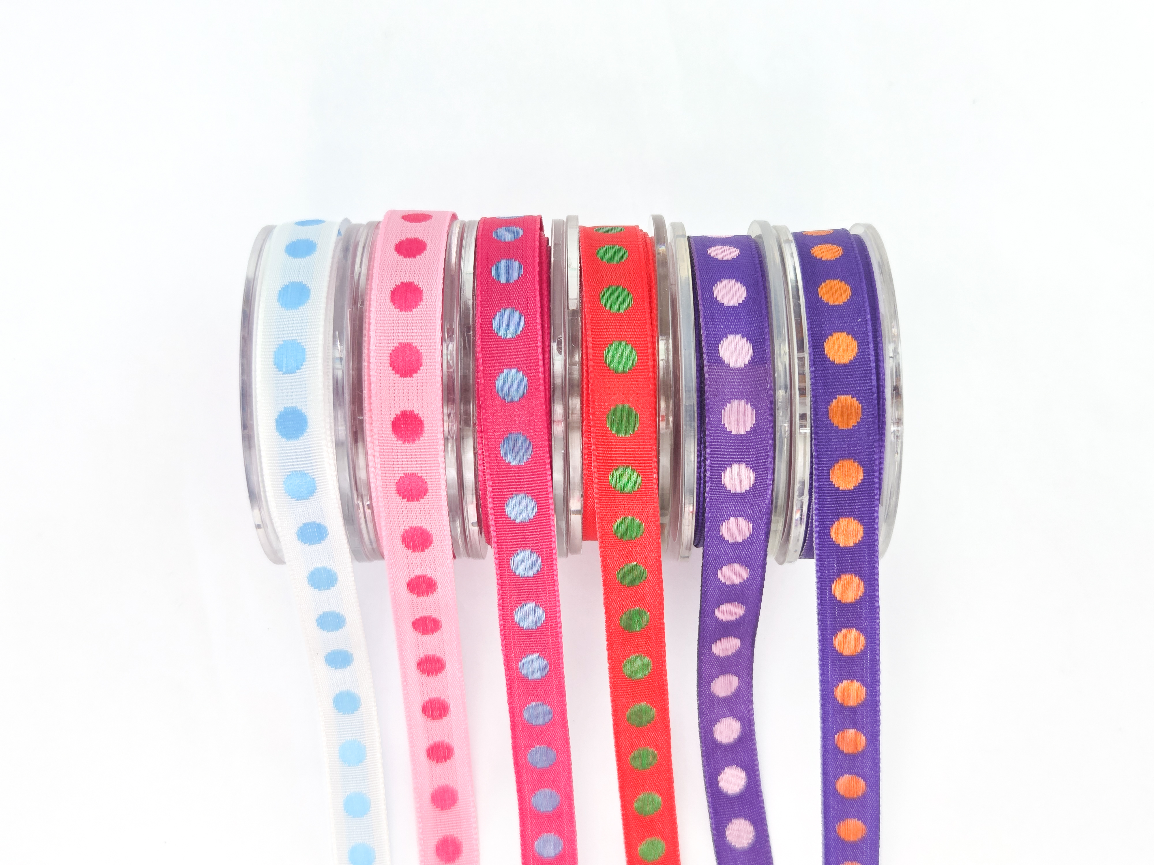 Japanese Style Polka Dot Jacquard Ribbon - 10mm