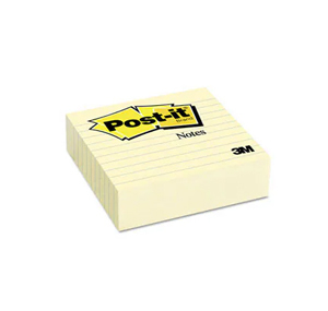 3M  675-YL  單行黃色報事貼 4" x 4" 508467590