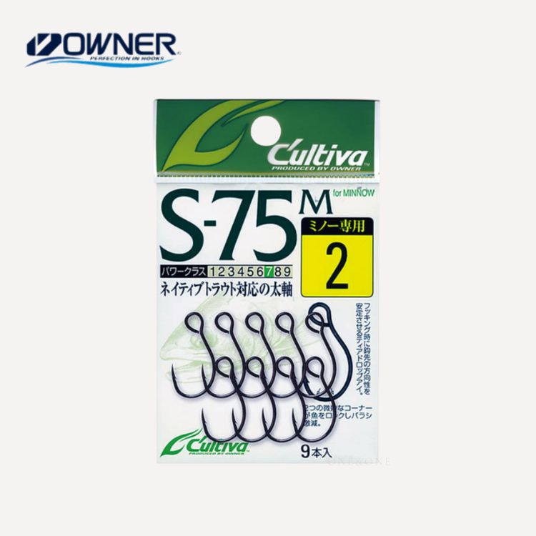 OWNER C'ultiva S-75M Single Hook Minnow單鉤