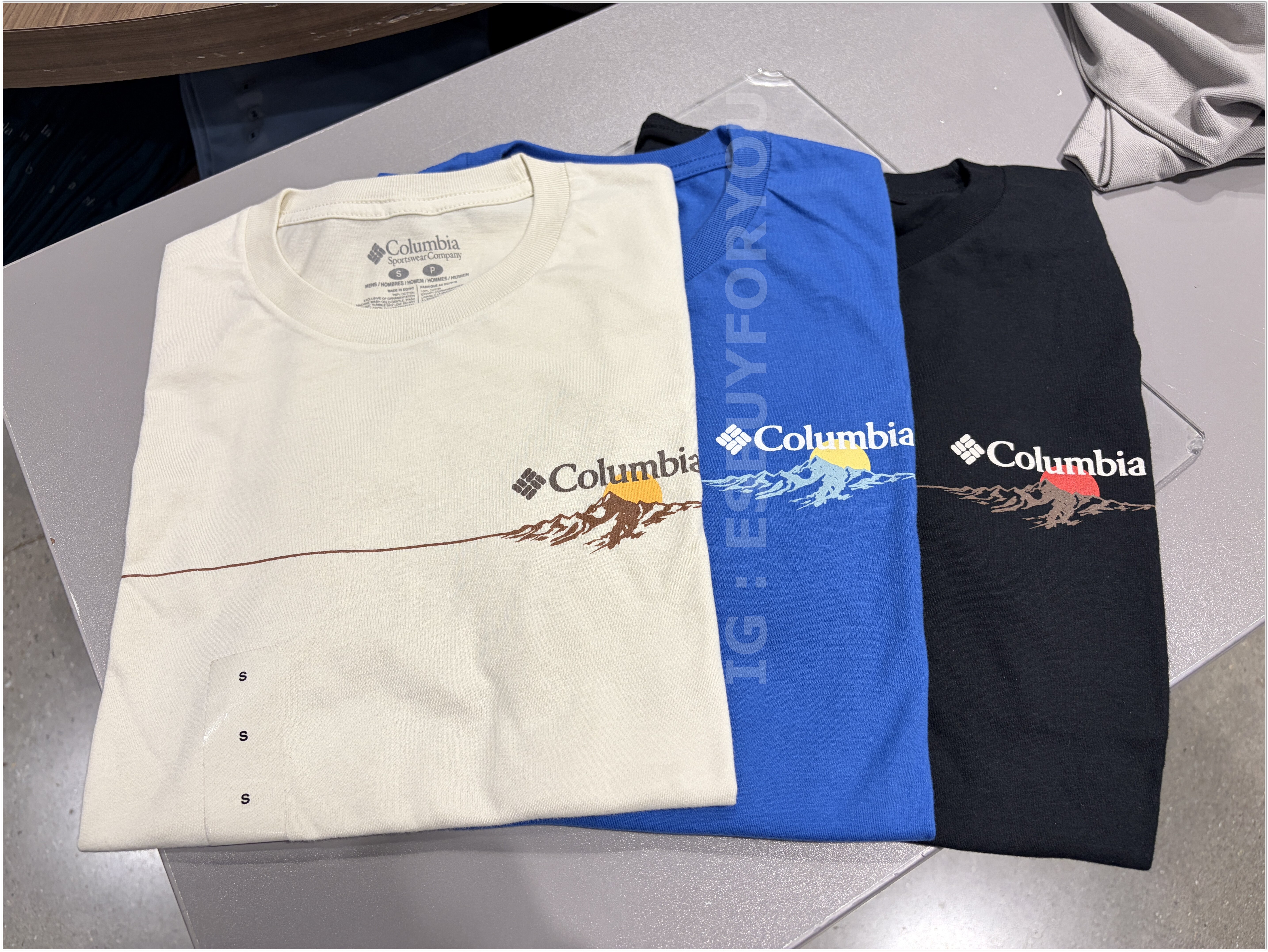【限時】Columbia 男大人 夕陽圖案 短TEE (3色)