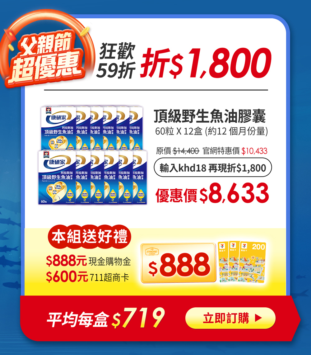 桂格康研家魚油 折扣1800