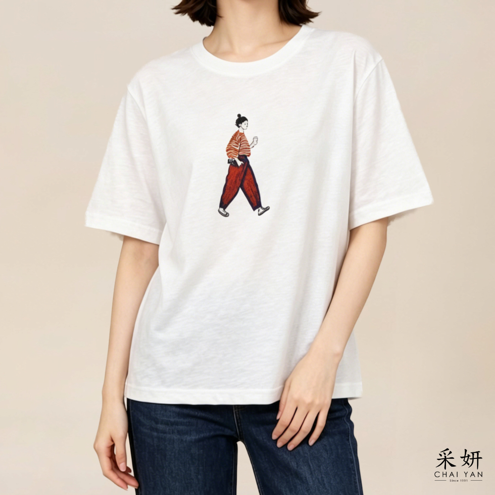 都市女孩雪花棉短袖上衣