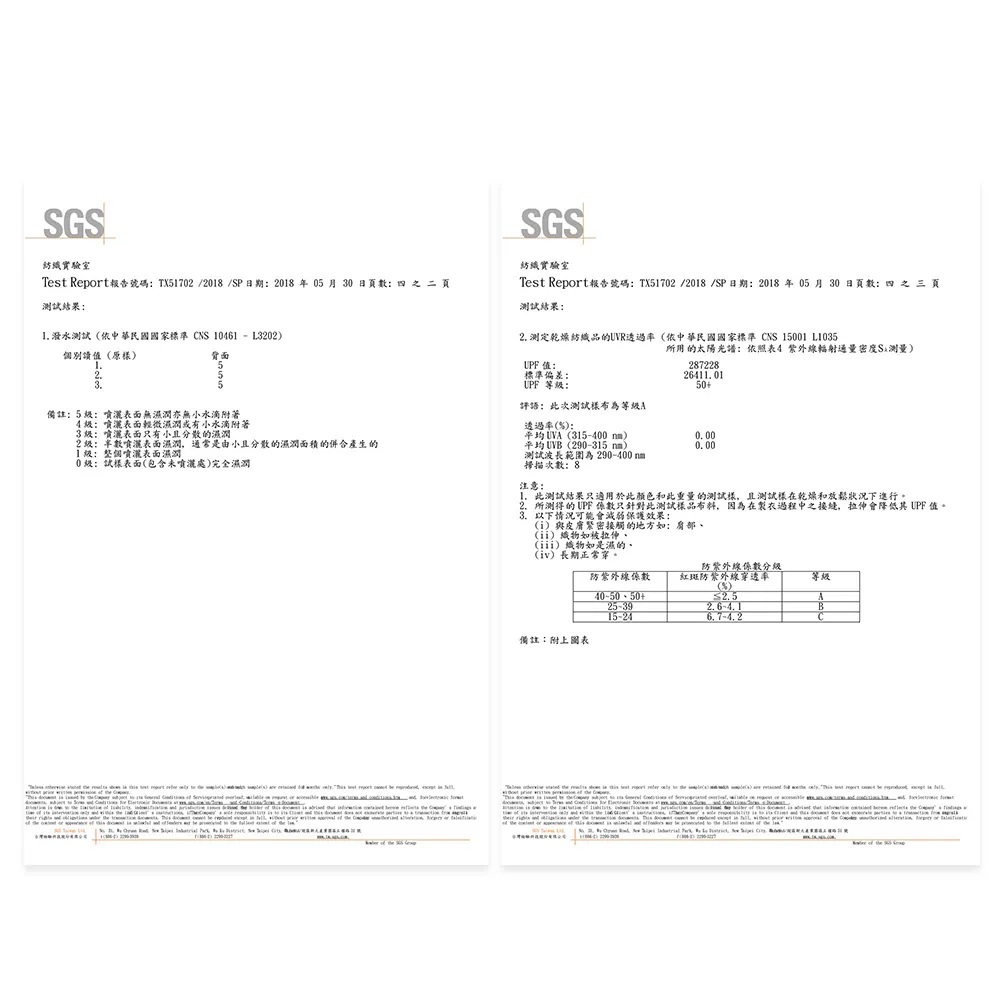 SGS檢驗報告