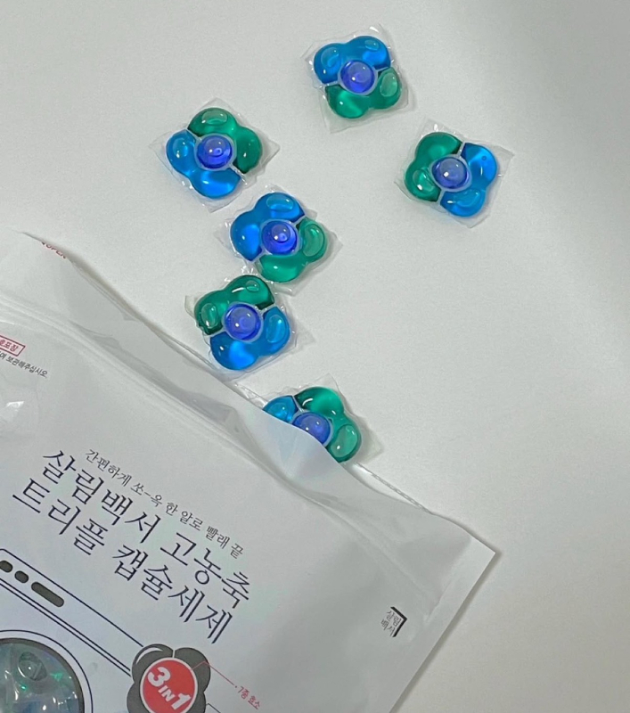 韓國 生活白書頂級濃縮三合一洗衣膠囊 (14g*30ea) 【一組3包】