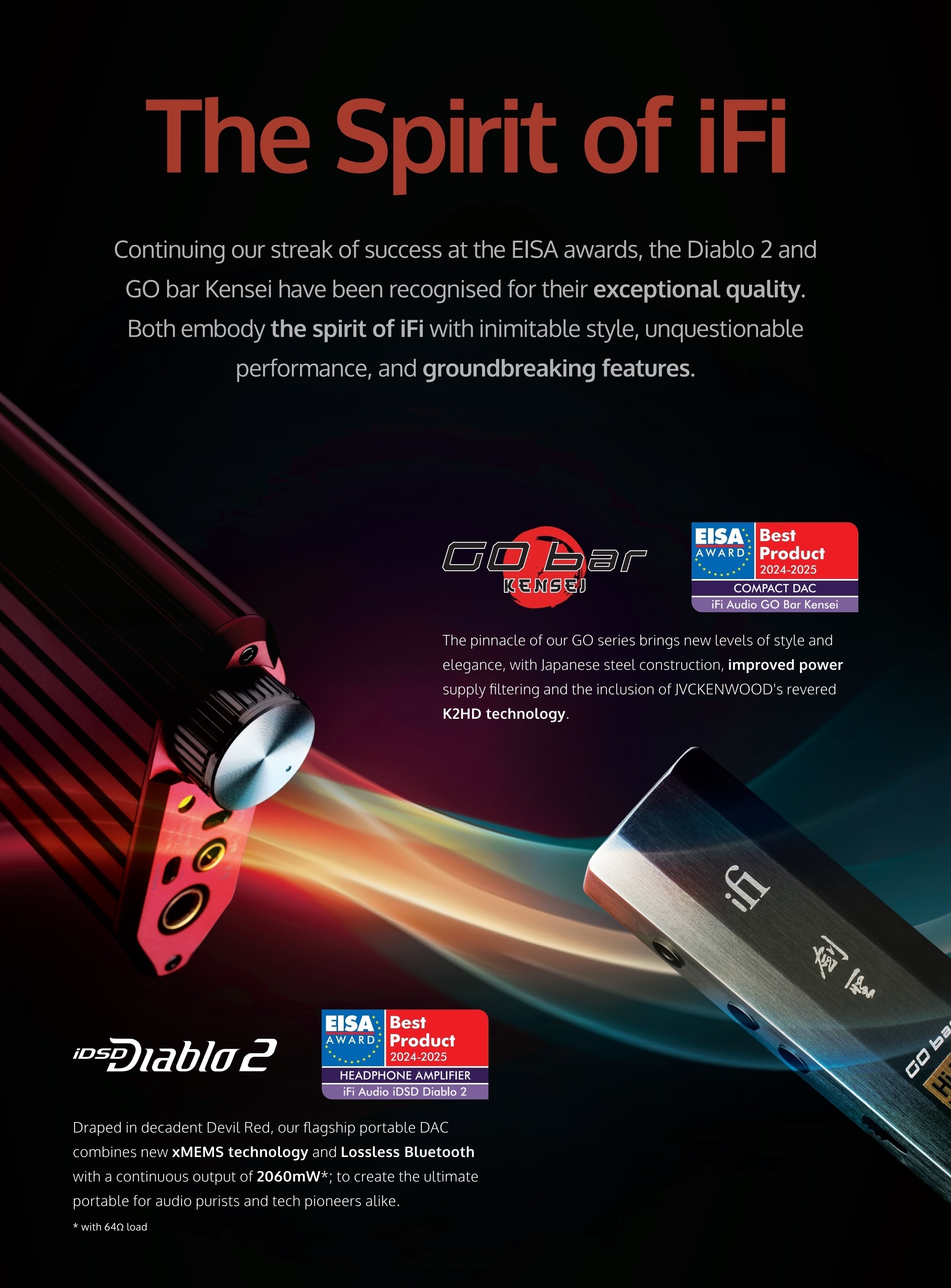 iFi Audio GO bar Kensei USB DAC & Headphone Amplifier Brochure Pg1