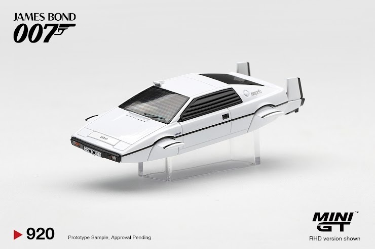 PO-$95 * MINI GT * 1:64 920 Lotus Esprit S1 “The Spy Who Loved Me” Submarine / English Blister Packaging