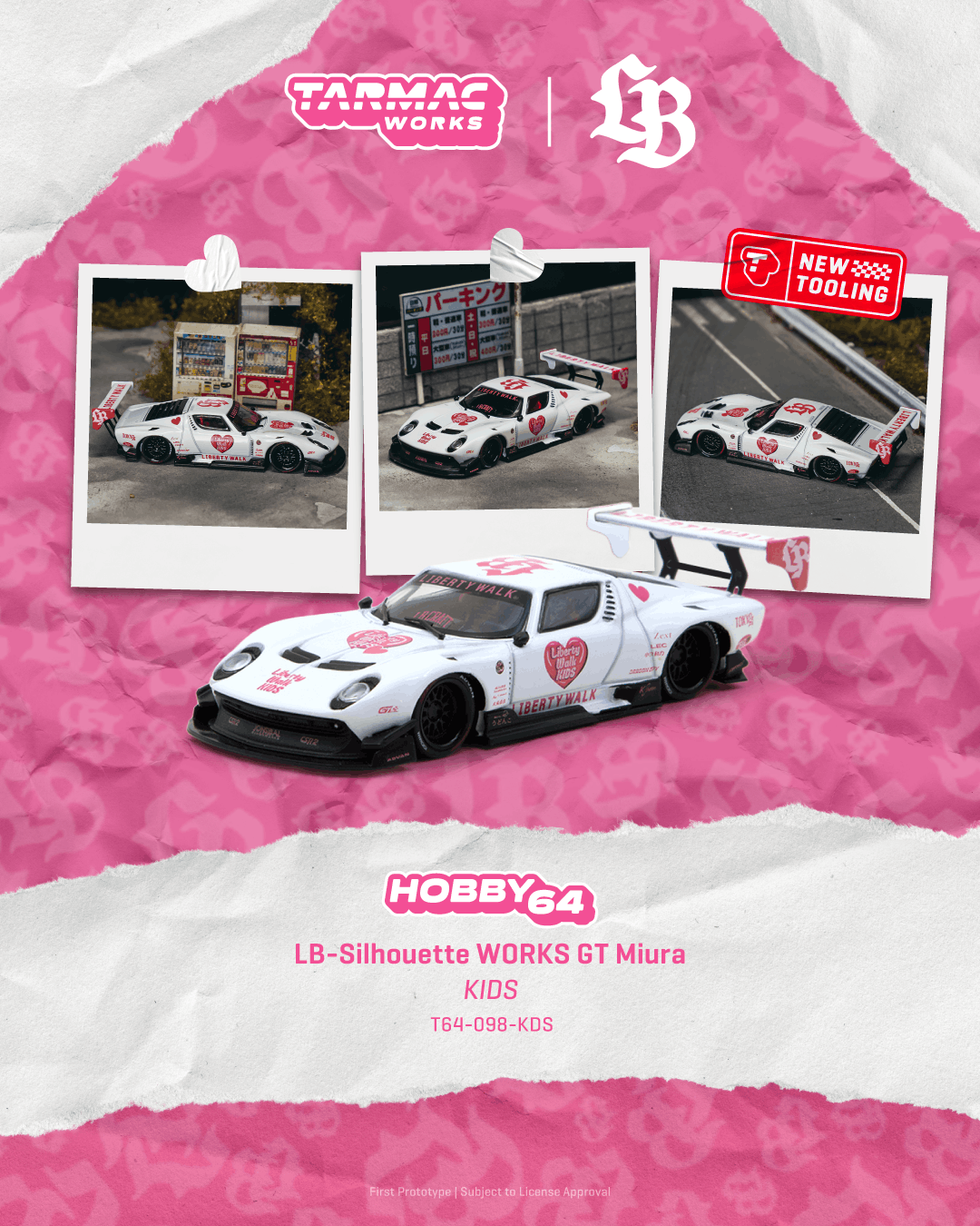 PO-$167 * TARMAC * 1:64 LB-Silhouette WORKS GT Miura KIDS