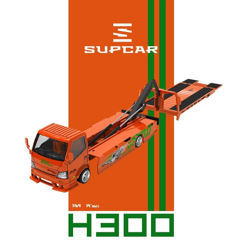 PO-$230 * SUPCAR * 1:64 H300 TOW TRUCK FNF ORANGE LIVERY