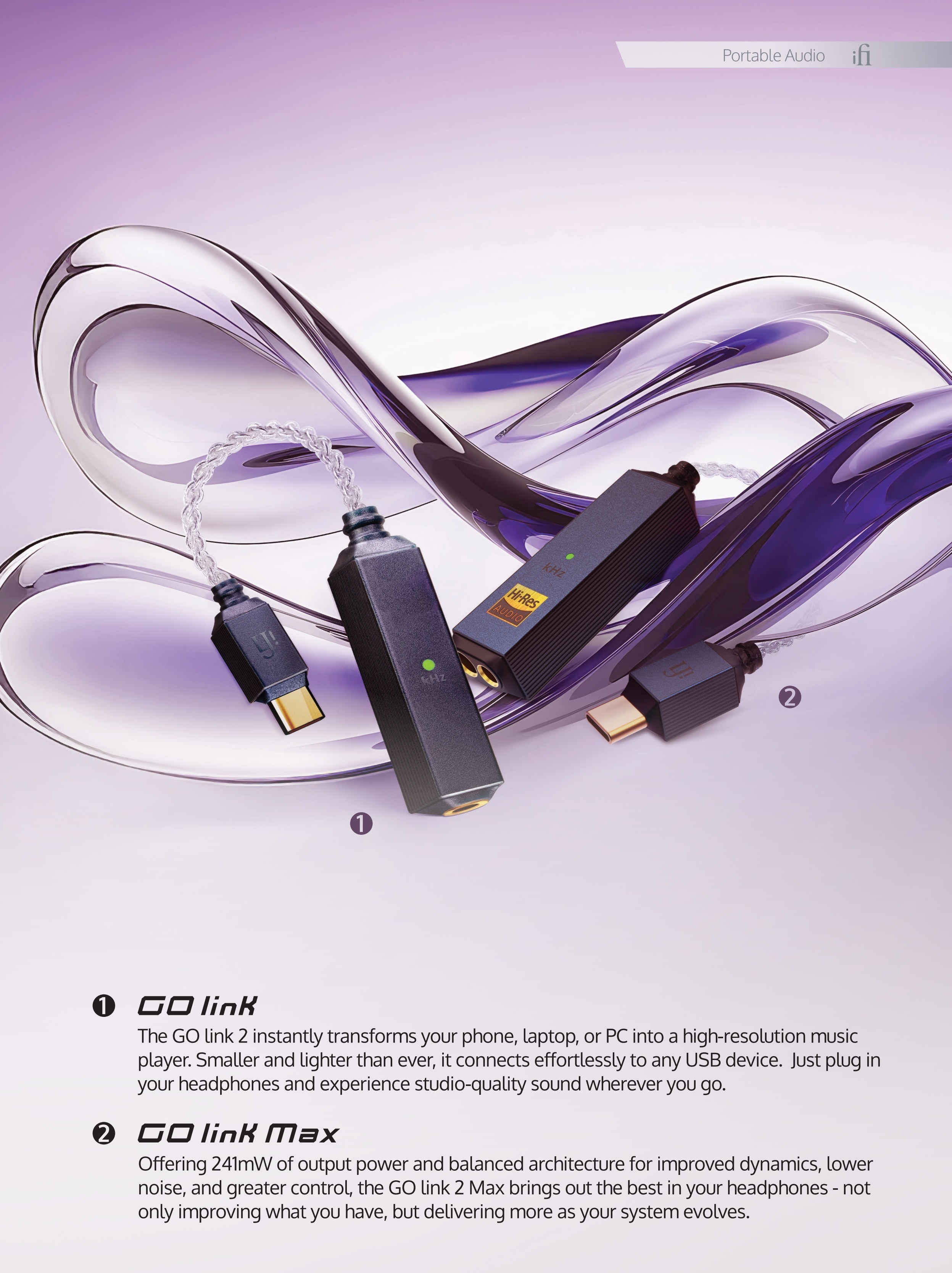 iFi Audio GO link 2 DAC Brochure Image