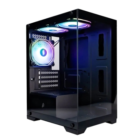 1st Player MI2-A M-ATX Case with 3 ARGB Fans (Black/White)