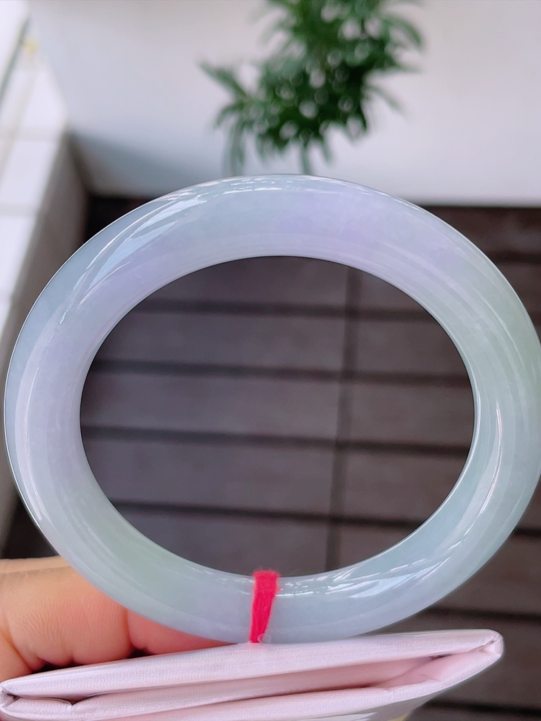 623132 55mm冰春彩圓條翡翠手鐲 (54-56)