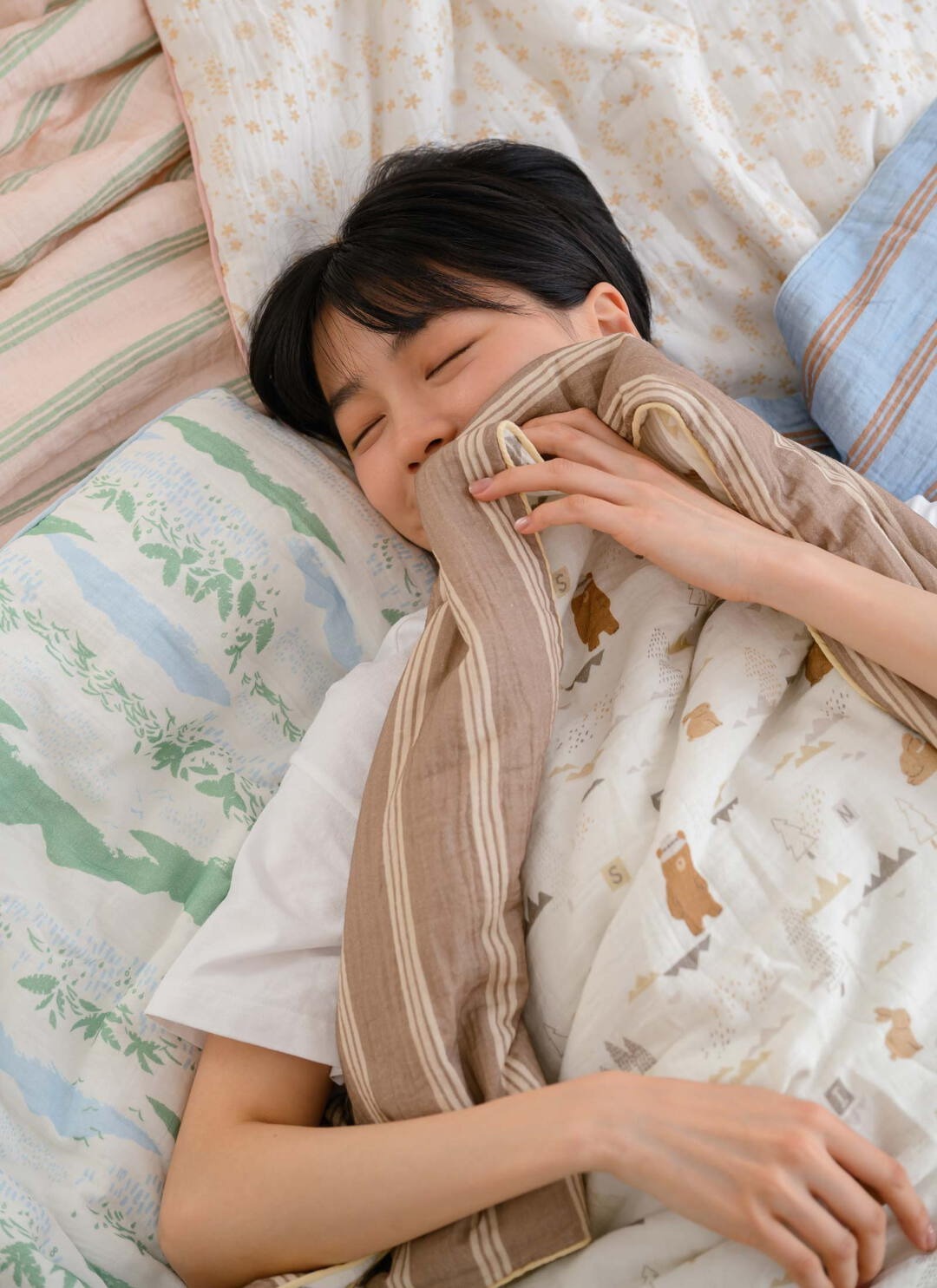 印花樂純棉四季蓋毯/翔仔居家聯名/縱谷