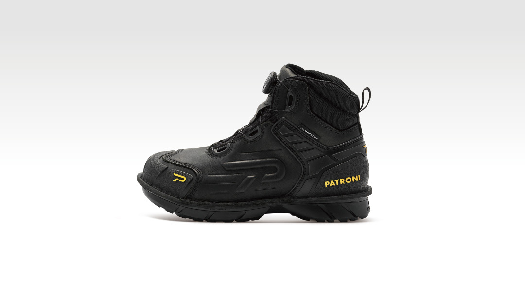 PATRONI 熱銷第一防水皮面安全鞋 SF2307BLK 戰神靴