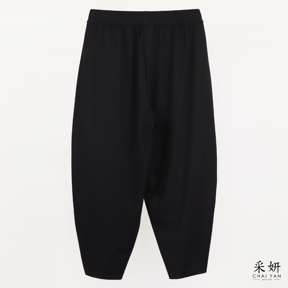 全鬆緊拼接哈倫休閒褲