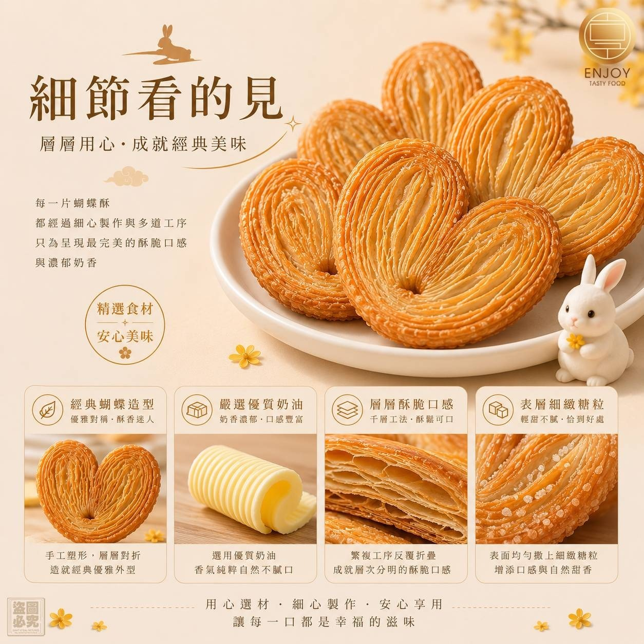 W22175   🟡美味享食 台灣蝴蝶酥手提禮盒 (只開一團)🟡