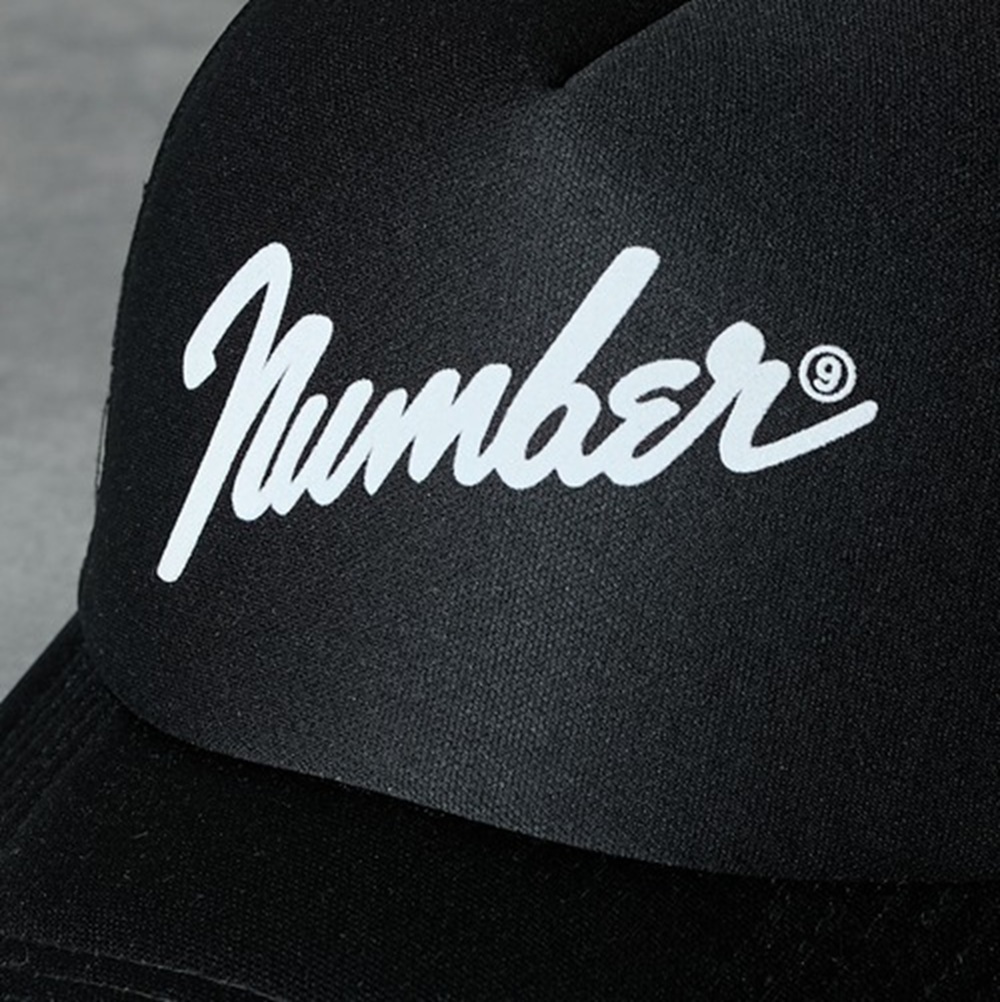 NUMBER LOGO PRINT MESH CAP - BLACK PRE ORDER ITEM (預訂中)