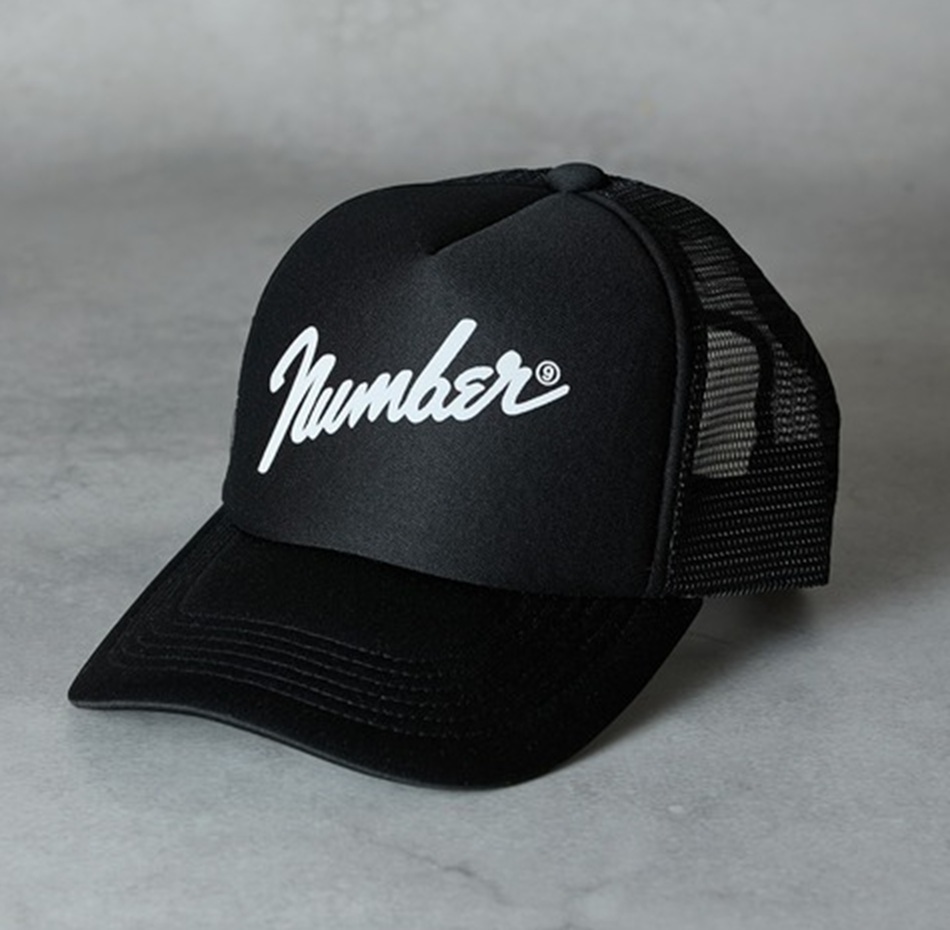 NUMBER LOGO PRINT MESH CAP - BLACK PRE ORDER ITEM (預訂中)