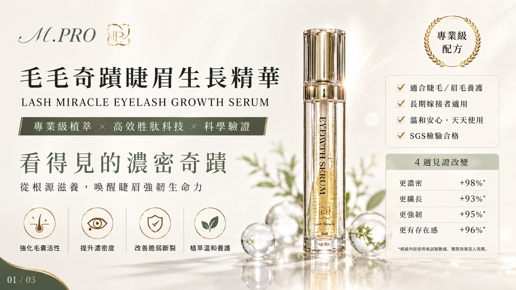 毛毛奇蹟睫眉生長精華
