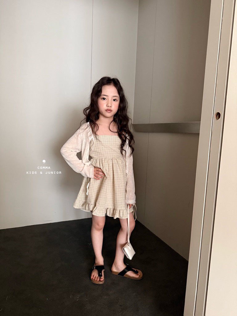 正韓夏CCOMMA 兩色花邊露背洋裝