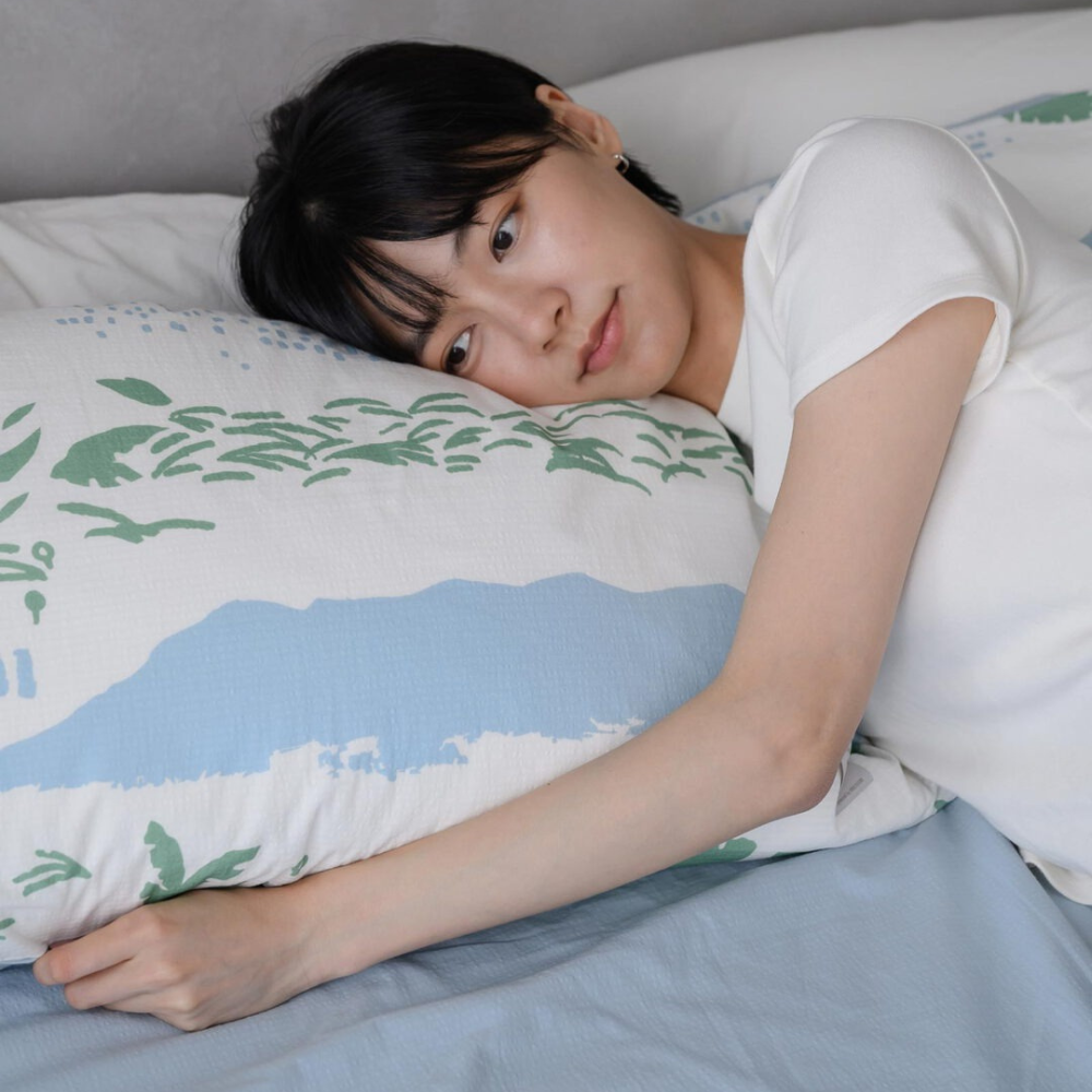純棉泡泡紗枕套2入/翔仔居家聯名/縱谷