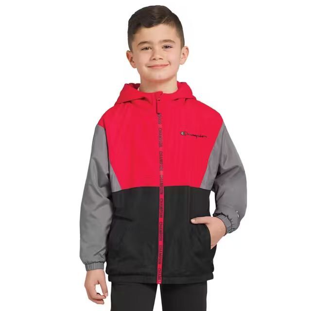 【預購】Champion H063006  男童拼色風褸