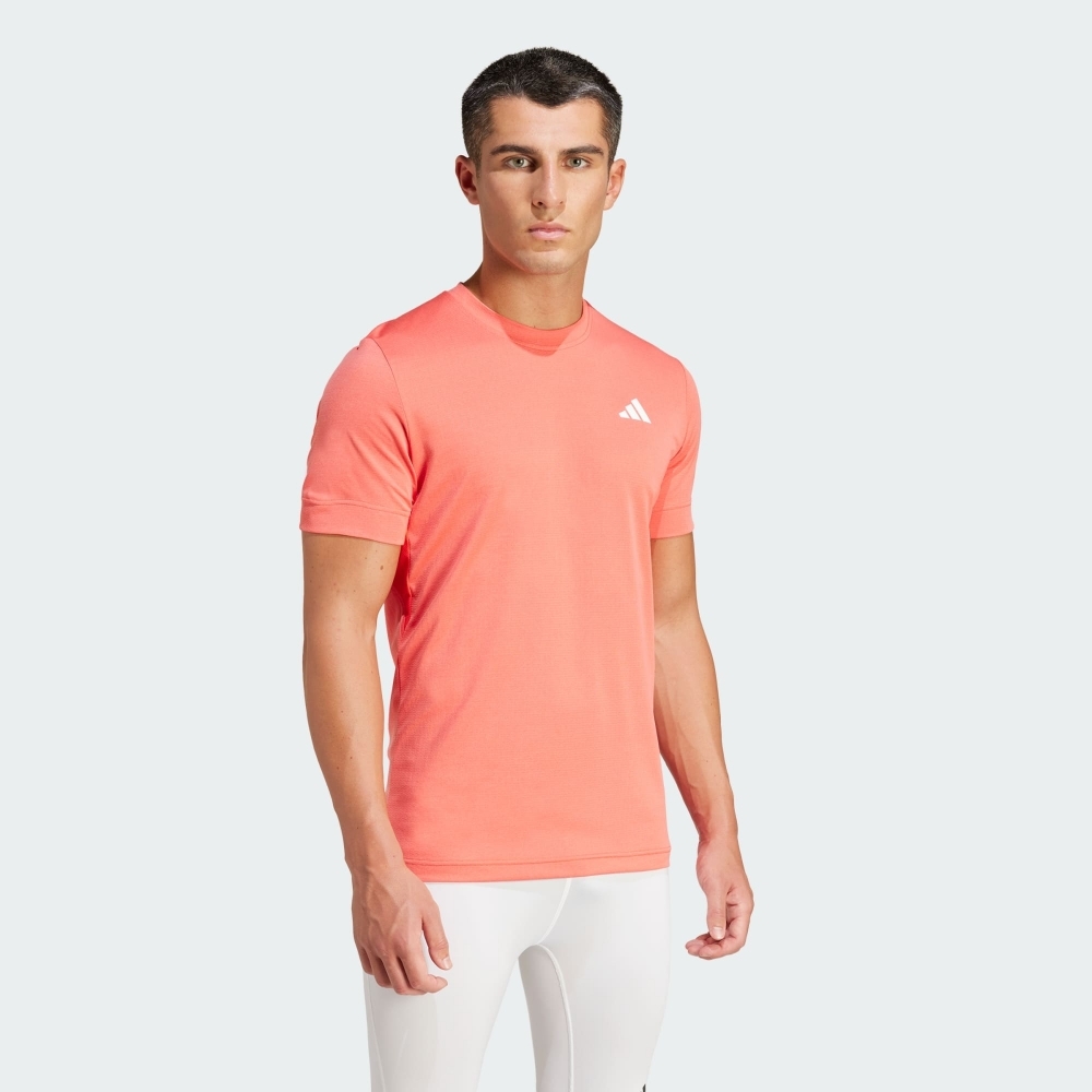 ADIDAS 短T T FREELIFT TEE 粉橘色 吸排 運動 短袖 男 IP1941