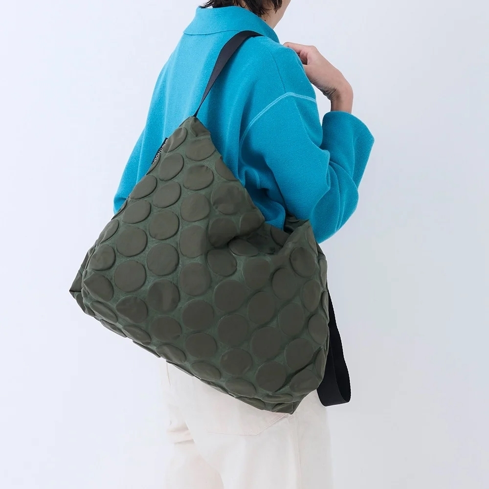 Bag'n'Noun｜DOTS SHOULDER單肩包 雙拉鍊 - 綠 (70020954OLIVE)