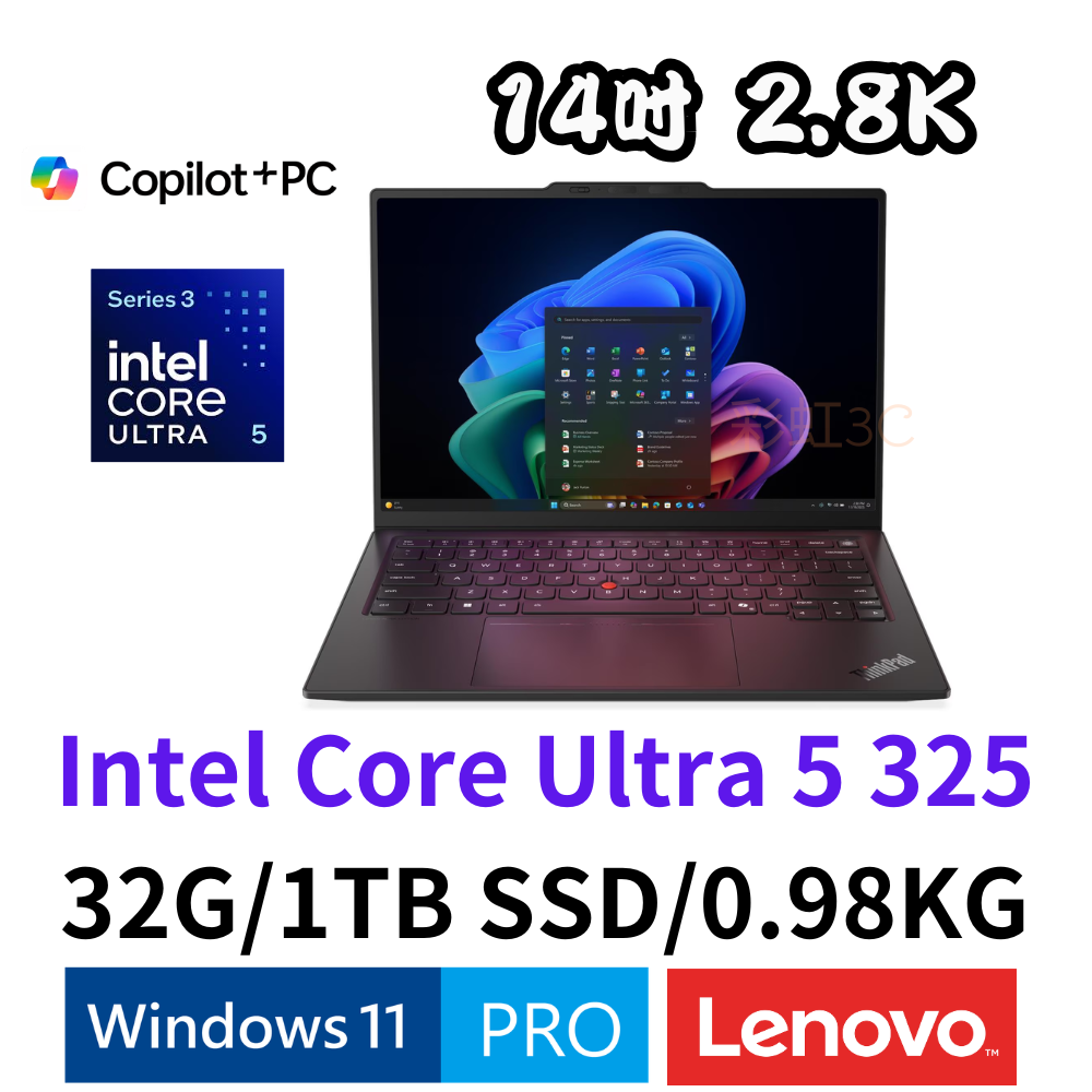 聯想 LENOVO ThinkPad X1 Carbon Gen 14 14吋商務筆電 U5/32G/1TSSD/W11P