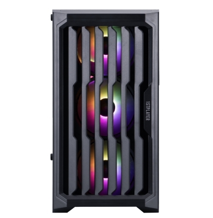 1st Player H2 M-ATX Case with 4 ARGB Fans (Black/White)