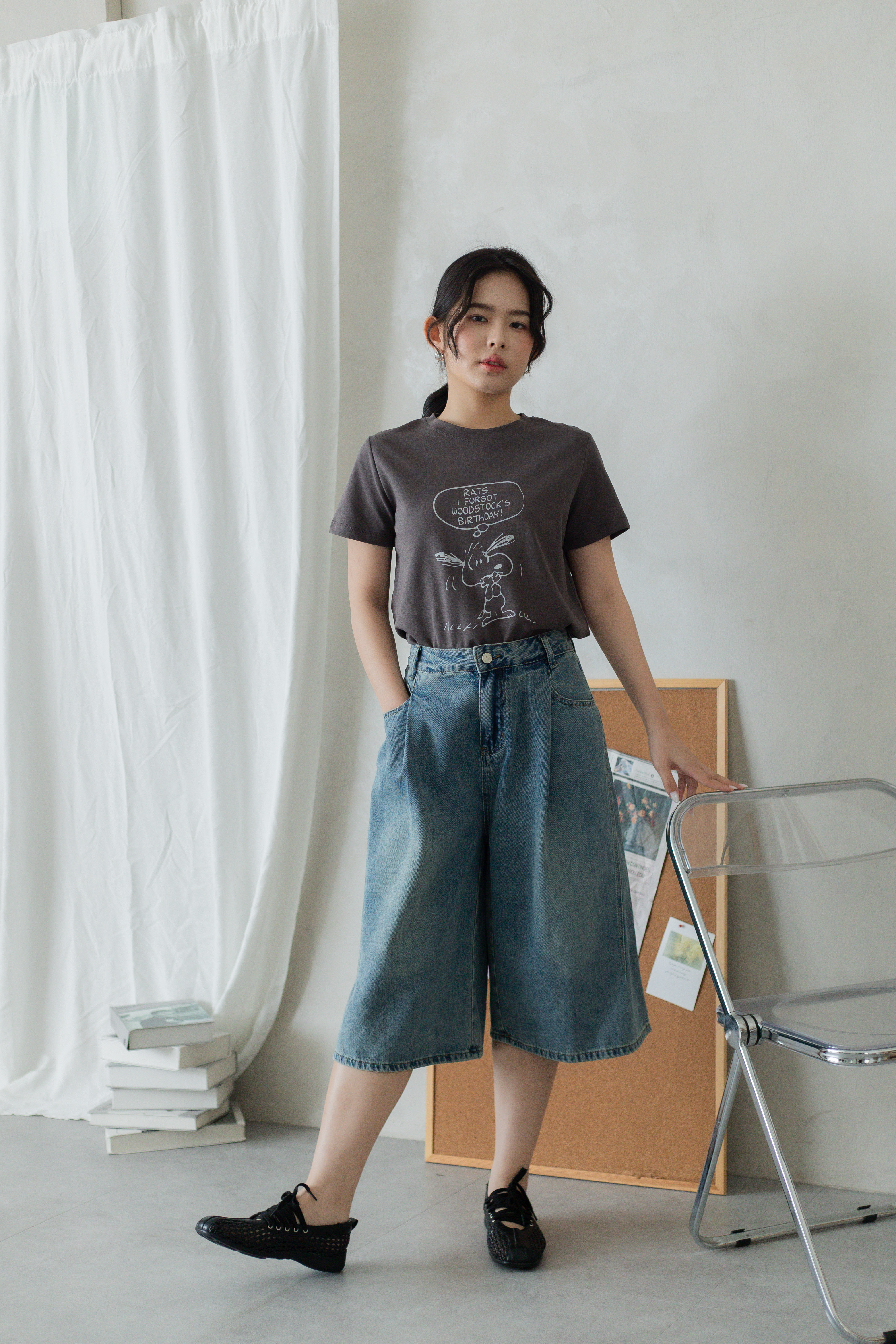 Aloy Denim Culottes Denim -2801PLDEN