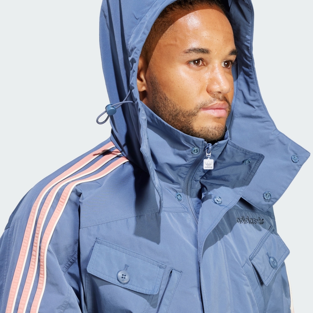 ADIDAS 外套 ORIGINALS 藍色 風衣 連帽外套 男 IR9397