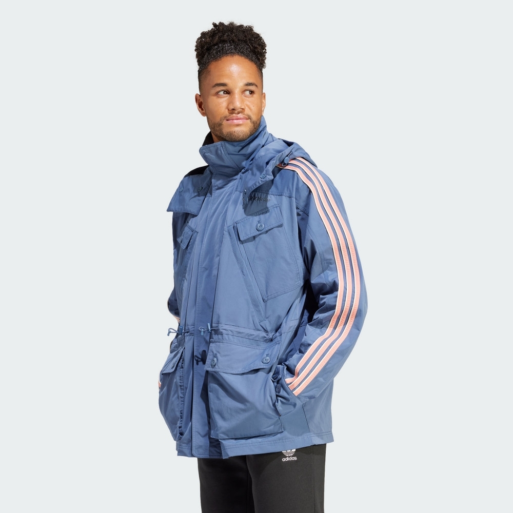 ADIDAS 外套 ORIGINALS 藍色 風衣 連帽外套 男 IR9397