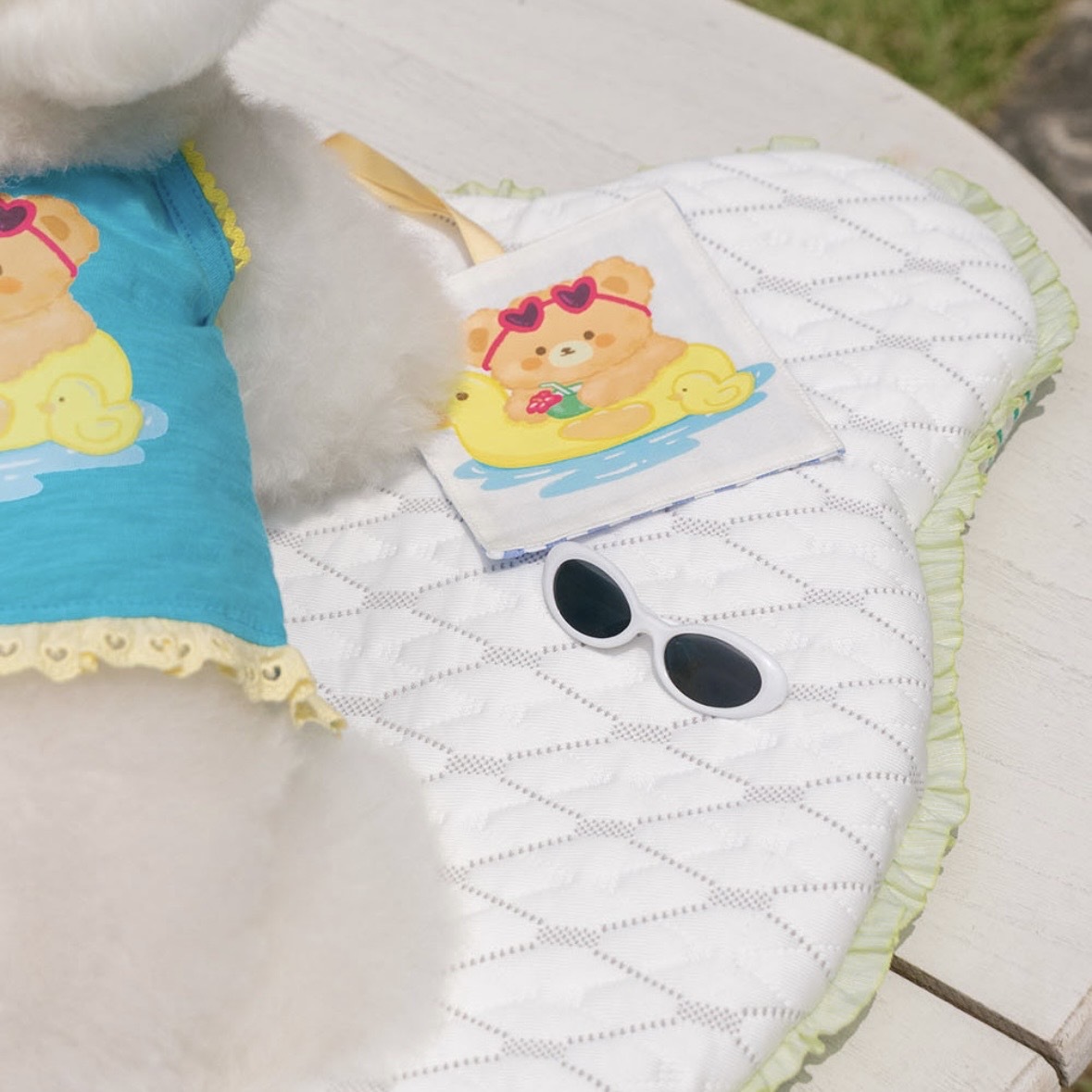 Floating Bear Cool Cushion｜漂浮小熊涼感墊 Green  its_sunnyoutside