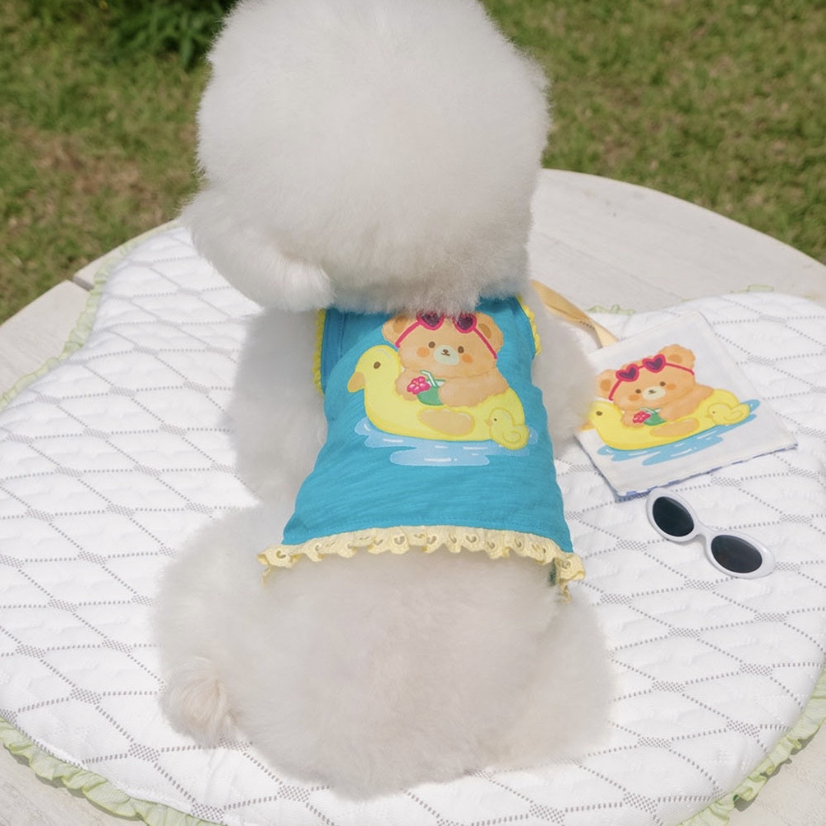 Floating Bear Cool Cushion｜漂浮小熊涼感墊 Green  its_sunnyoutside