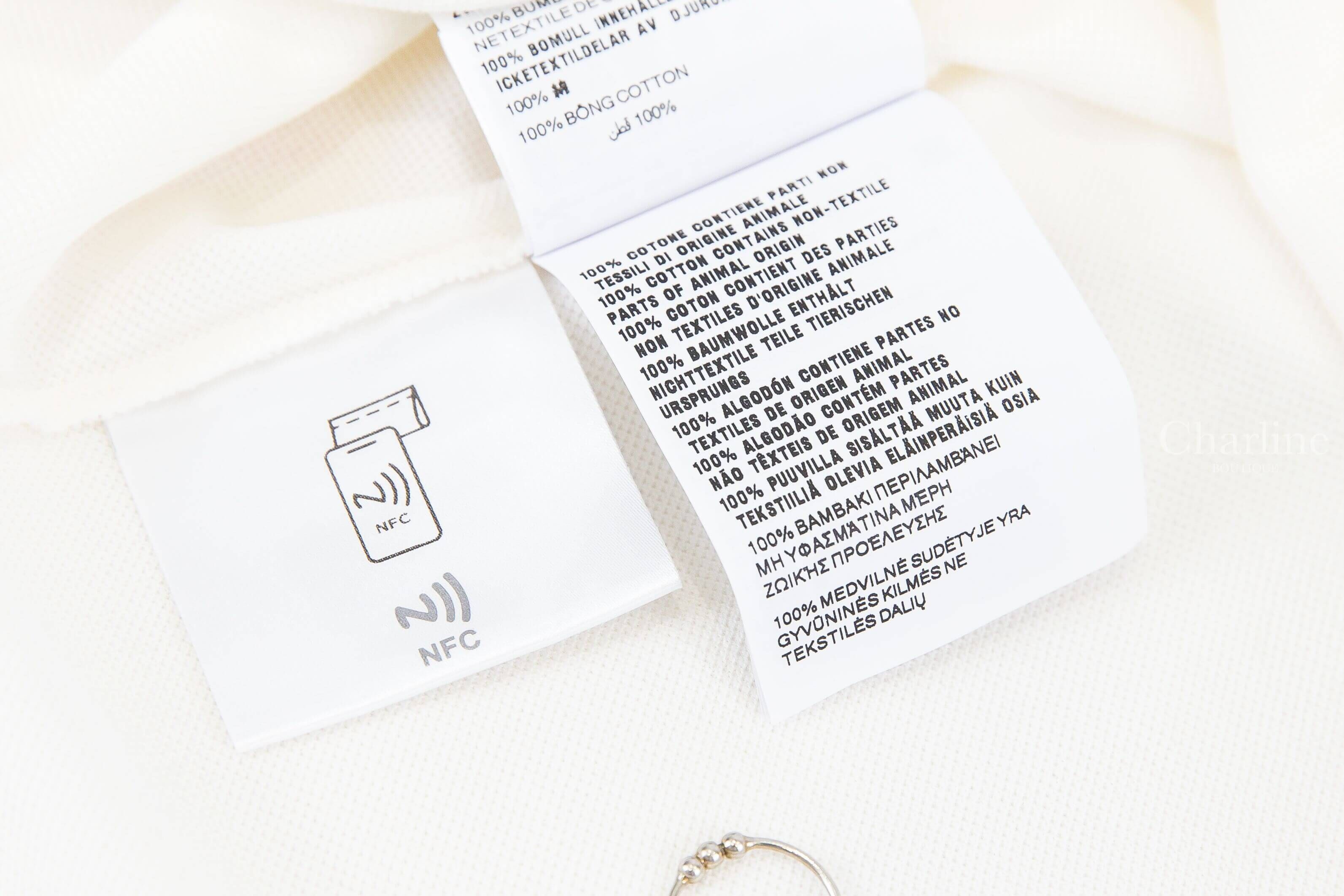 Miu Miu Cotton Piqué Polo Shirt 白底黑色刺繡字母Polo領棉質短袖上衣-Charline Boutique 精品代購