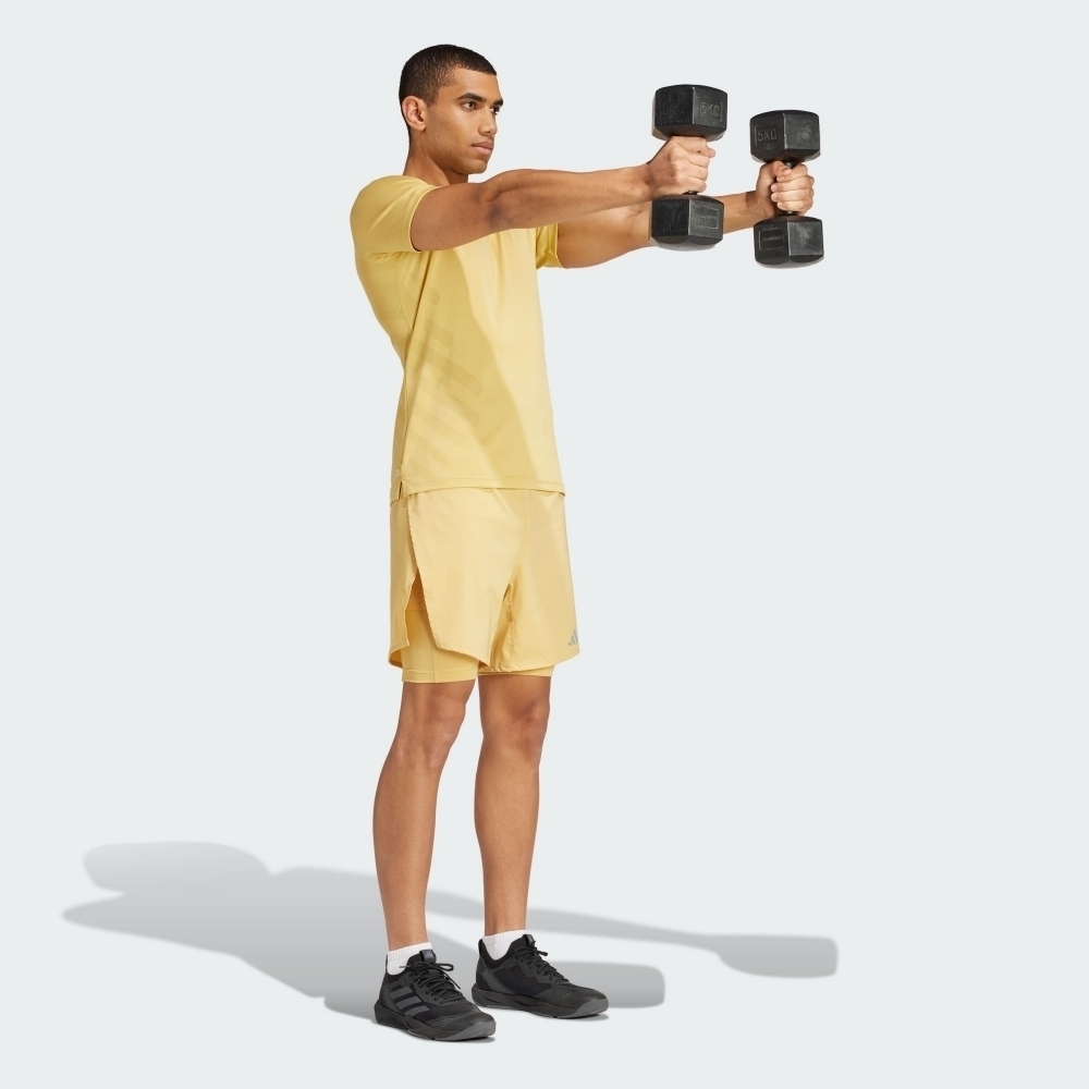 ADIDAS 短T HIIT AIRCHI TEE 黃色 快排 運動 短袖 男 IS3731
